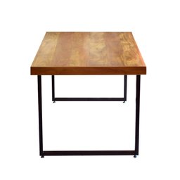 Mesa Industrial Bernardo Madeira Maciça com Ferragem Preta 1,30M - 3
