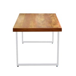 Mesa Industrial Bernardo Madeira Maciça com Ferragem Branca 1,80m - 3