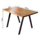 Ver imagem 4 de Mesa Retangular Leo Madeira Maciça com Pés Preto 1,20M