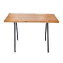 Ver imagem 2 de Mesa Retangular Leo Madeira Maciça com Pés Preto 1,20M