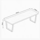 Ver imagem 3 de Mesa Industrial Lanna Madeira Maciça com Ferragem Preta 2,50m