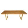 Mesa Industrial Lanna Madeira Maciça com Ferragem Dourada 1,80M - 4