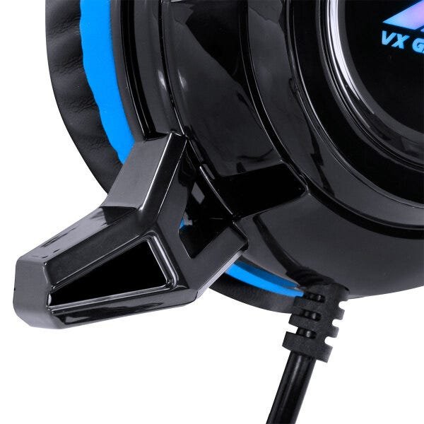 Headset Vx Gaming Taranis V2 P2 com Microfone - Preto e Azul - 10