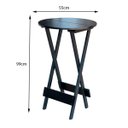 Ver imagem 3 de Conjunto de Mesa Bistrô de Madeira com 4 Cadeiras Dobravel Ideal para Bar e Restaurante Preto