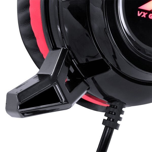 Headset Vx Gaming Taranis V2 P2 com Microfone - Preto e Vermelho - 9