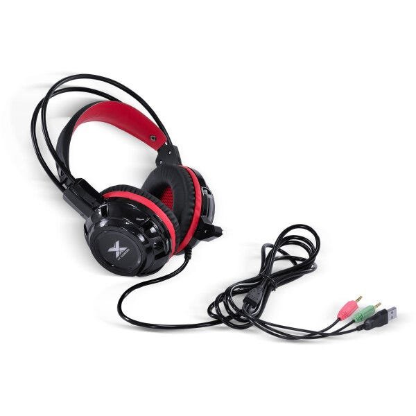 Headset Vx Gaming Taranis V2 P2 com Microfone - Preto e Vermelho - 11