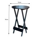 Ver imagem 2 de Mesa De Madeira Bistrô Dobravel Ideal Para Bar E Restaurante Preto