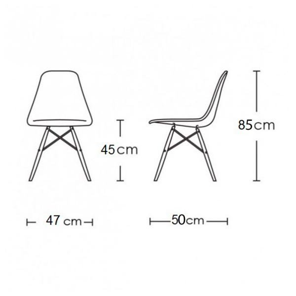 Conjunto Mesa 4 Cadeiras Brancas Eames Eiffel 90cm Base Madeira Tampo Branco - 6