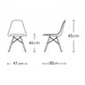 Conjunto Mesa 4 Cadeiras Brancas Eames Eiffel 90cm Base Madeira Tampo Branco - 6