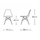 Ver imagem 6 de Conjunto Mesa 4 Cadeiras Brancas Eames Eiffel 90cm Base Madeira Tampo Branco