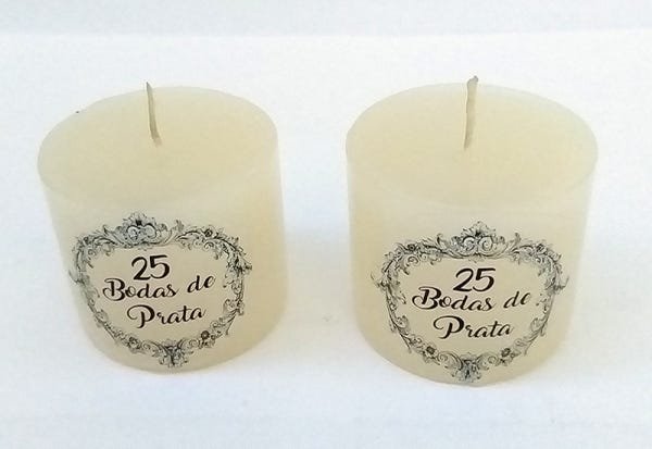 Vela Bodas de Prata - Kit 12 Unidades - 3