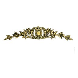 Aplique Em Bronze Para Móveis Floral Grande Luís Xv Cômoda Mesas - 2