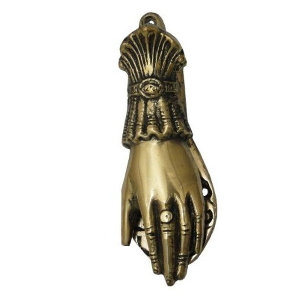 Aldrava Mão em Bronze Casa Mística Decorações Bate Porta Aldraba - 1