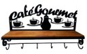 Ver imagem 1 de Prateleira Ferro Madeira Rústica Café Gourmet Estante Cozinha Retrô Vintage