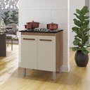 Ver imagem 1 de Balcão para Cooktop Jade 4 Bocas 70cm 2 Portas 1 Prateleira - Savana/off White Móblis