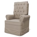 Ver mais imagens de Poltrona de Amamentação e Descanso com Balanço e Puff Laís G05 Veludo Bege - Mpozenato