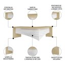 Ver imagem 3 de Mesa Diretor em L Lado Direito 200x180cm Corp A06 Carvalho/branco - Mpozenato