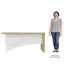 Ver imagem 5 de Mesa Diretor em L Lado Direito 200x180cm Corp A06 Carvalho/branco - Mpozenato