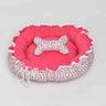 Cama Redonda Para Cachorro e Gato Rosa - Gaia Caminhas:GG - 1