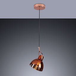 Luminária Pendente Fareto Vidro Direcionável Quarto Cozinha Balcão Bivolt:cobre/110v/220v - 2