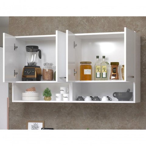 Nicho Módulado Aéreo Quarto 120cm Organizador Multiuso