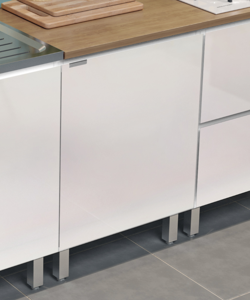 Balcão de Cozinha sem Tampo em Aço Quadria 1 Porta 60cm - Metalli Móveis Branco Ártico - 2