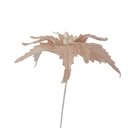Ver imagem 2 de Flor Artificial Natalina Poinsétia Rose Tecido com Haste 58cm