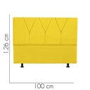Ver imagem 2 de Cabeceira Estofada Solteiro 100CM Jade Suede Amarelo - D A DECOR D&A Decor