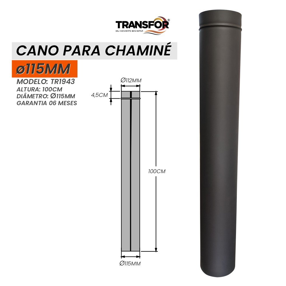 Cano 115mm para Chaminé de Fogão - Tr1943 - 3