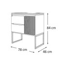 Ver imagem 2 de Gabinete para Banheiro Lavínia 80 Avelã com Pés LED Fabribam