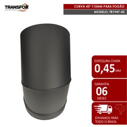 Curva 45º 115mm para Chaminé de Fogão - Tr1947-45 - 3
