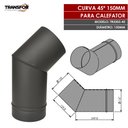 Ver imagem 2 de Curva 45º 150mm para Chaminé para Calefator - Tr3303-45