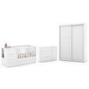 Ver imagem 1 de Dormitório Completo Infantil Tutto New 2 Portas de Correr, Cômoda e Berço Multifuncional Formare Bra