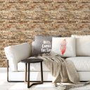 Ver imagem 2 de Papel de Parede Decorativo Pedra em Diversos Tons 3,30x0,50m