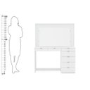 Ver imagem 4 de Penteadeira Ditália 7 Gavetas Branco Uv Acetinado