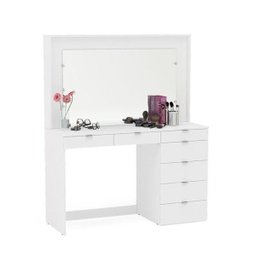 Penteadeira Ditália 7 Gavetas Branco Uv Acetinado - 8