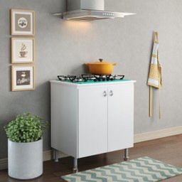 Balcão Cooktop Ditália 2 Portas BA-115 Branco - 7