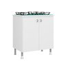 Balcão Cooktop Ditália 2 Portas BA-115 Branco - 1