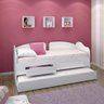 Sofá Cama Solteiro Ditália Cama Auxiliar 2 Gav.cm-08 Branco - 2