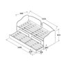 Sofá Cama Solteiro Ditália Cama Auxiliar 2 Gav.cm-08 Branco - 10
