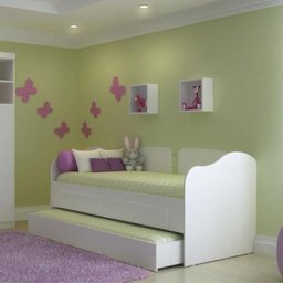 Sofá Cama Solteiro Ditália Cama Auxiliar 2 Gav.cm-08 Branco - 8