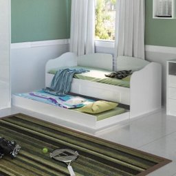 Sofá Cama Solteiro Ditália Cama Auxiliar 2 Gav.cm-08 Branco - 3