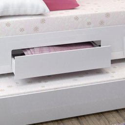 Sofá Cama Solteiro Ditália Cama Auxiliar 2 Gav.cm-08 Branco - 5