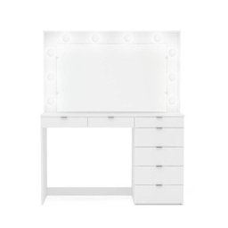 Penteadeira Ditália 7 Gavetas Branco com Kit Luz Camarim - 1