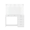 Ver imagem 1 de Penteadeira Ditália 7 Gavetas Branco com Kit Luz Camarim