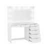 Penteadeira Ditália 7 Gavetas Branco com Kit Luz Camarim - 5