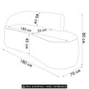 Ver imagem 4 de Sofá 3 Lugares para Sala 180cm Orgânico Wendi Boucle Off White I01 - Mpozenato
