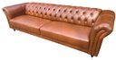 Ver imagem 3 de Sofá Decorativo de Couro 2 Lugares 1,80cm Chesterfield Conhaque - Mozzelar