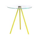 Ver imagem 2 de Mesa Lateral Gabriela Tampo Vidro Cor Amarela