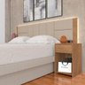 Cabeceira Estofada para Cama Queen Dubai com Led Car/beg- M. Arapongas Carvalho Americano/bege 03 - 1